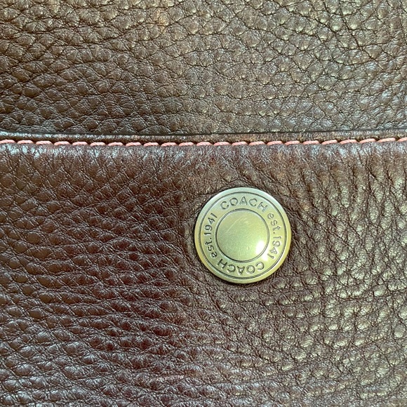 Coach hobo bag, Brown pebbled leather - Picture 6 of 6